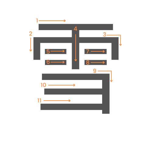 Le kanji de la neige